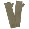 Kujten Gloves & Mittens>Cashmere Mittens, 4-Threads Kaki Chine
