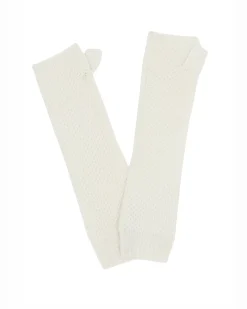 Kujten Gloves & Mittens>Cashmere Mittens, 6-Threads Blanc