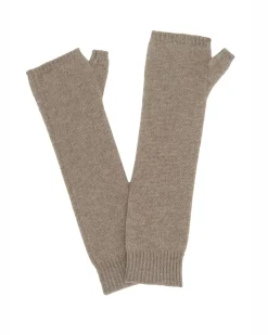 Kujten Gloves & Mittens>Cashmere Mittens, 4-Threads Beige Taupe
