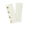 Kujten Gloves & Mittens>Cashmere Mittens With Buttons, 4-Threads Blanc