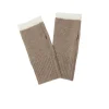 Kujten Gloves & Mittens>Cashmere Mittens With Contrasting Edge Beige Taupe