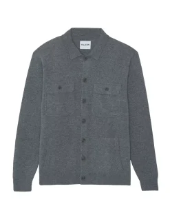 Kujten Jackets & Vests>Cashmere Overshirt Gris Flanelle