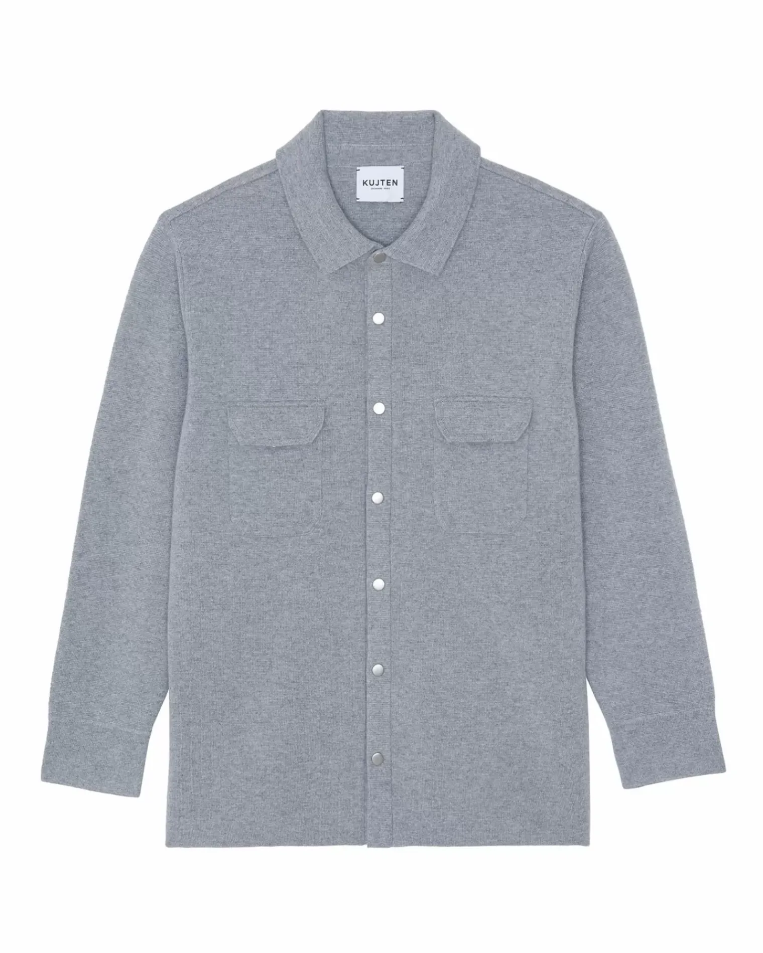 Kujten Jackets & Vests>Cashmere Overshirt Gris Chine