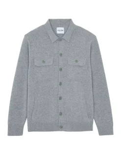Kujten Jackets & Vests>Cashmere Overshirt, 2-Threads Gris Chine