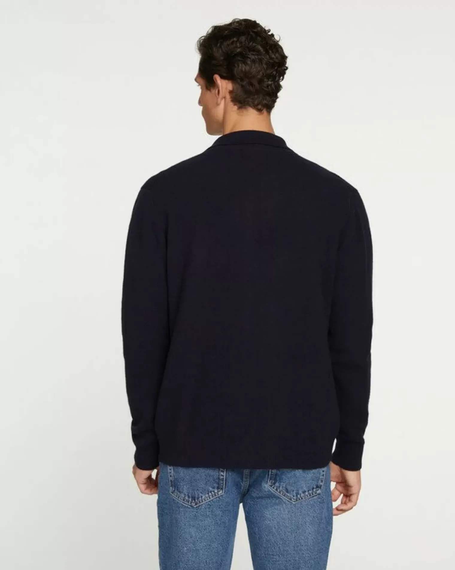 Kujten Jackets & Vests>Cashmere Overshirt, 2-Threads Bleu Marine Fonce