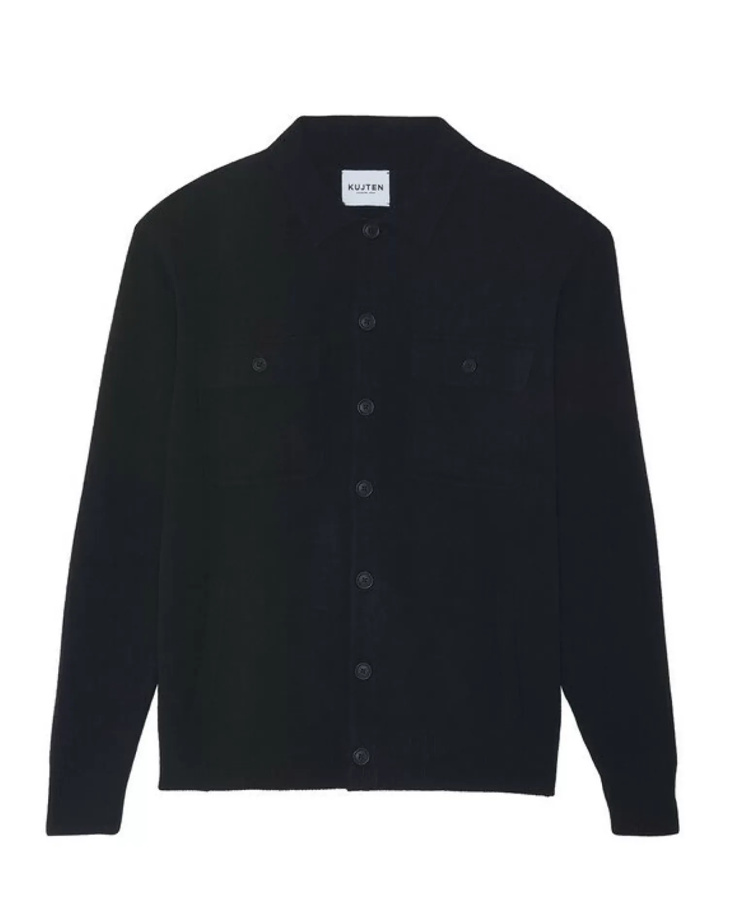 Kujten Jackets & Vests>Cashmere Overshirt, 2-Threads Bleu Marine Fonce