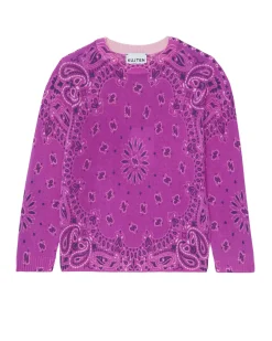 Kujten Sweaters>Cashmere Round Neck Long Sleeves Sweater Violet India