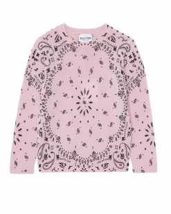 Kujten Sweaters>Cashmere Round Neck Long Sleeves Sweater, 2-Threads Candy Pink
