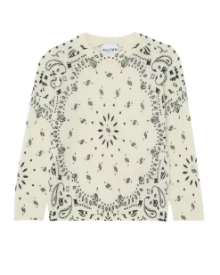 Kujten Sweaters>Cashmere Round Neck Long Sleeves Sweater, 2-Threads Blanc