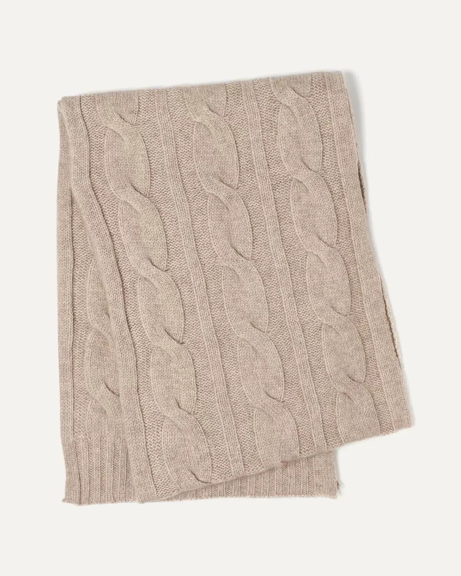 Kujten Scarves & Snoods>Cashmere Scarf Beige Chine