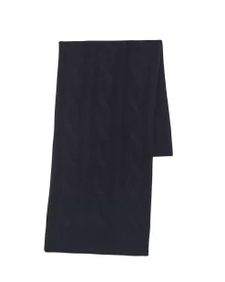 Kujten Scarves & Snoods>Cashmere Scarf, 6-Threads Bleu Marine Fonce