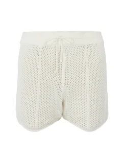 Kujten Pants & Shorts>Cashmere Shorts Blanc