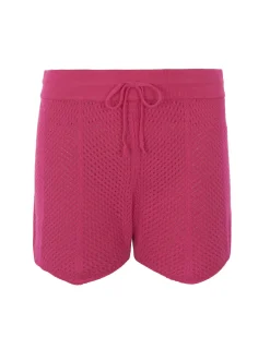 Kujten Pants & Shorts>Cashmere Shorts Rose Fushia