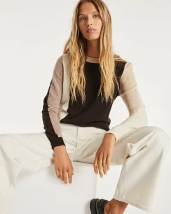 Kujten Sweaters & Sweatshirts>Cashmere Sweater Round Neck Long Sleeves Marron