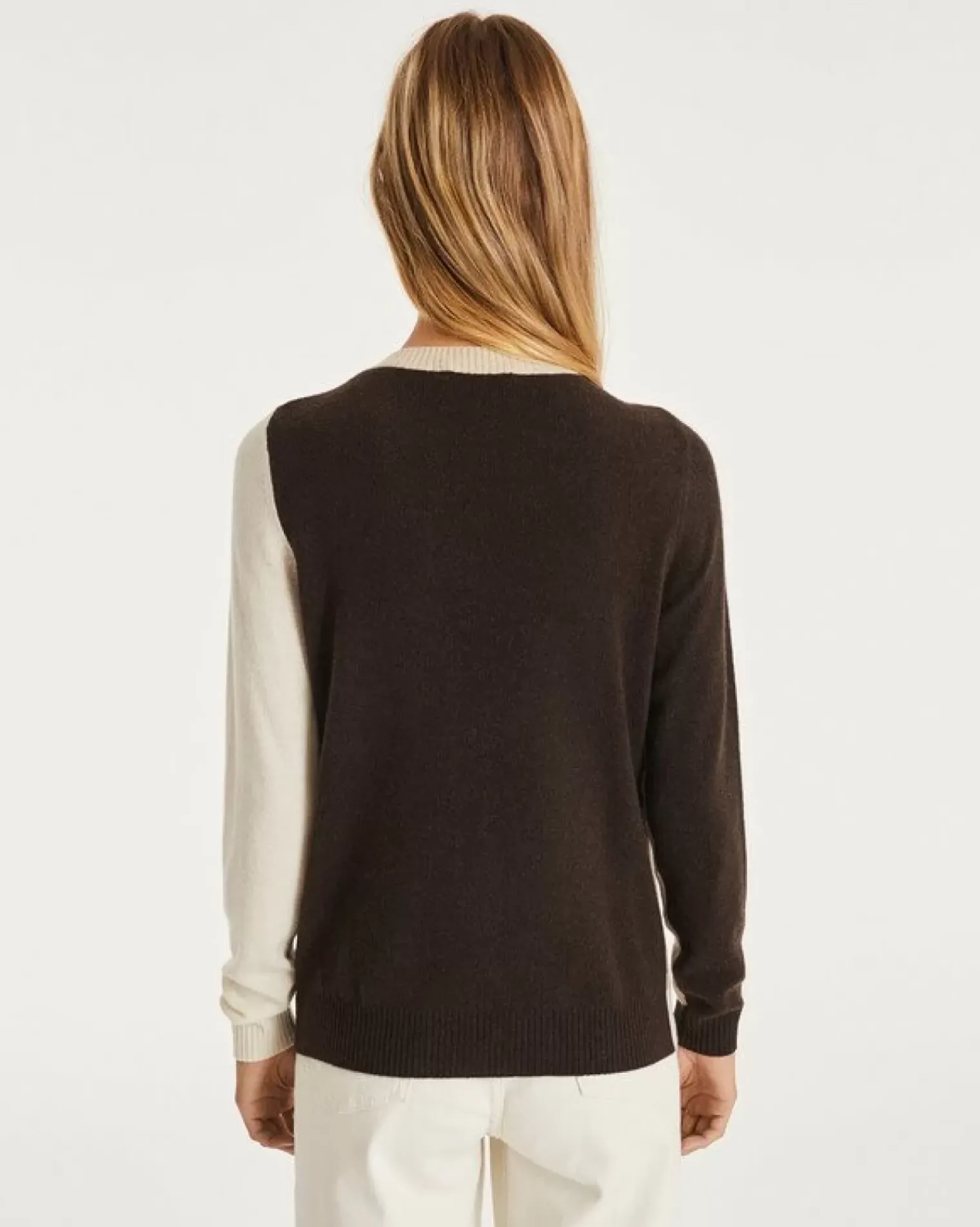 Kujten Sweaters & Sweatshirts>Cashmere Sweater Round Neck Long Sleeves Marron