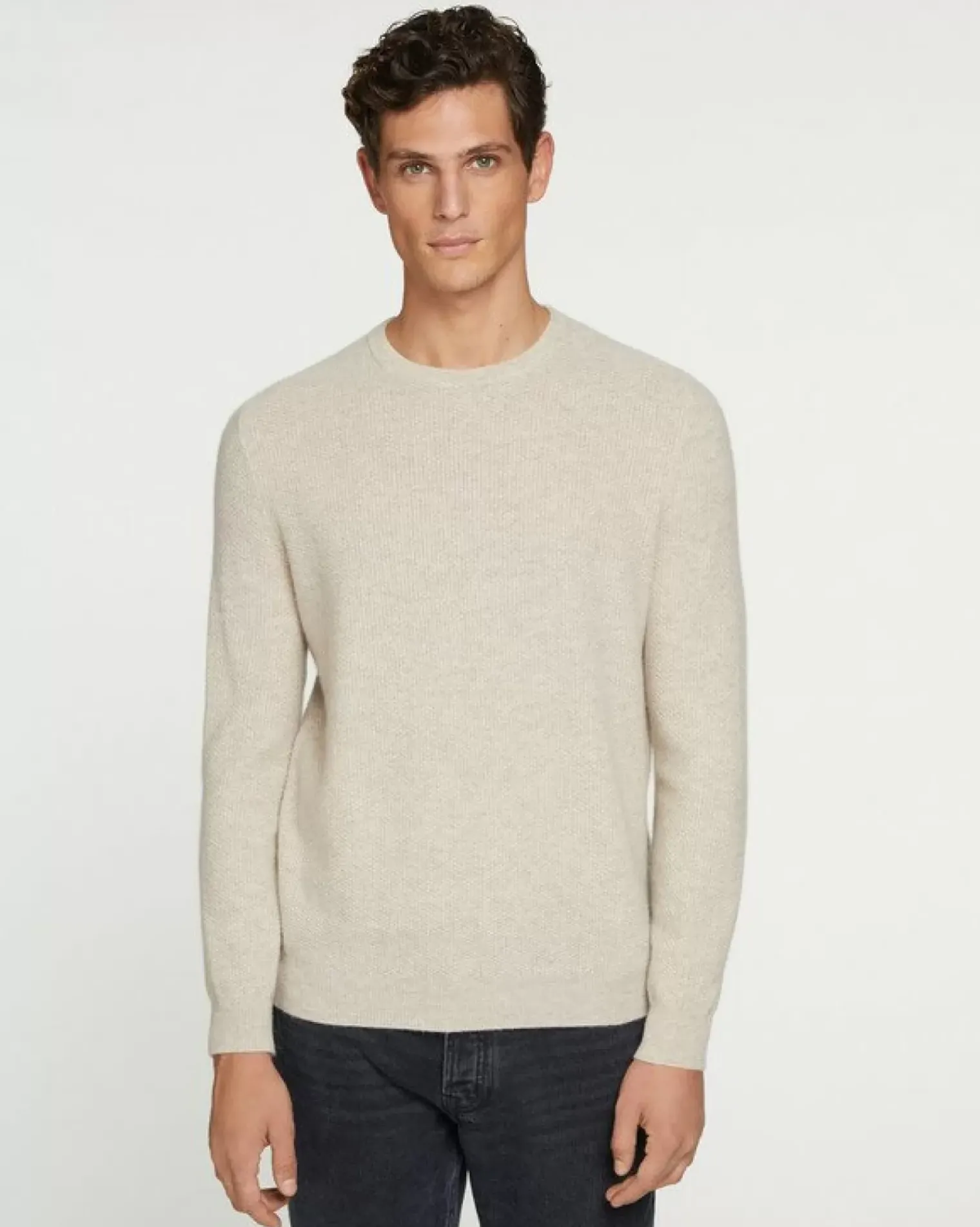 Kujten Sweaters & Sweatshirts>Cashmere Sweater Round Neck Long Sleeves Avoine