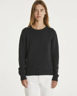 Kujten Sweaters & Sweatshirts>Cashmere Sweater Round Neck Long Sleeves Ocean