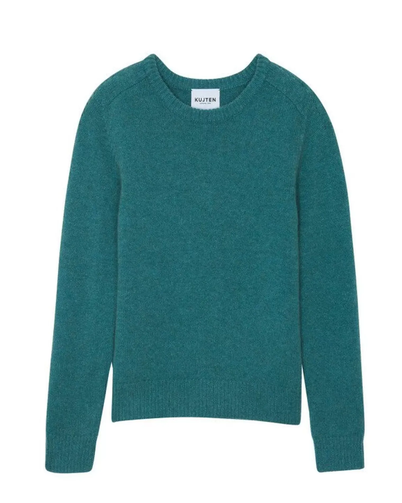 Kujten Sweaters & Sweatshirts>Cashmere Sweater Round Neck Long Sleeves Vert Chine