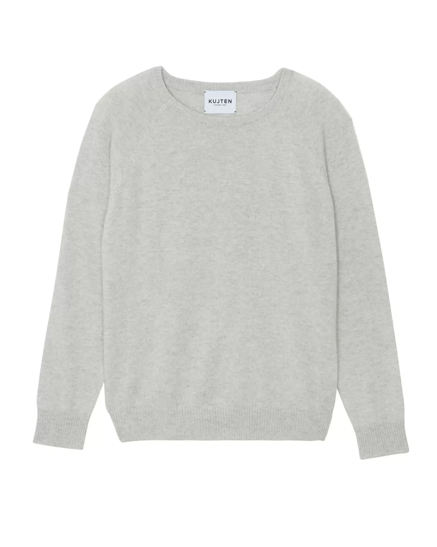 Kujten Sweaters & Sweatshirts>Cashmere Sweater Round Neck Long Sleeves Gris Bouleau
