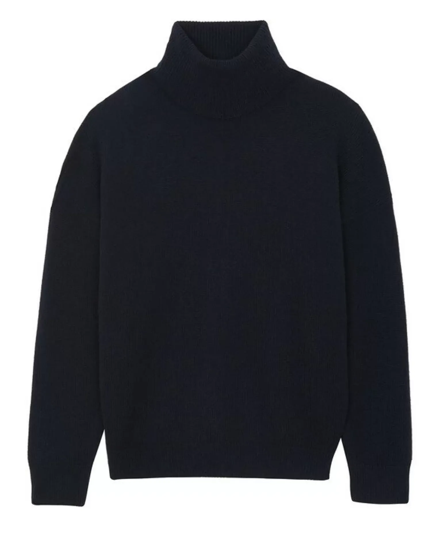 Kujten Sweaters & Sweatshirts>Cashmere Sweater Turtleneck Long Sleeves Bleu Marine Fonce