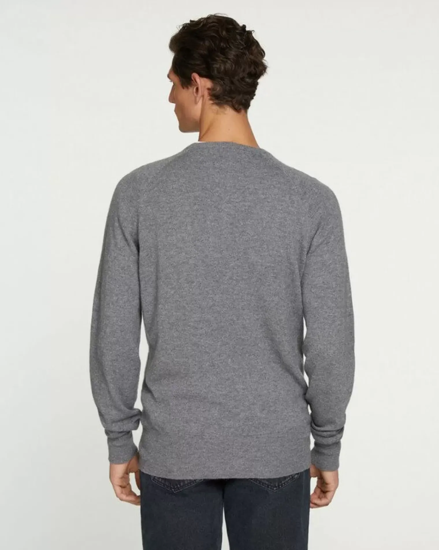 Kujten Sweaters & Sweatshirts>Cashmere Sweatshirt With Contrast Seams Gris Flanelle