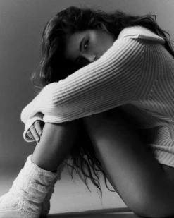 Kujten Body>Cashmere Truck Collar Bodysuit Blanc Vintage