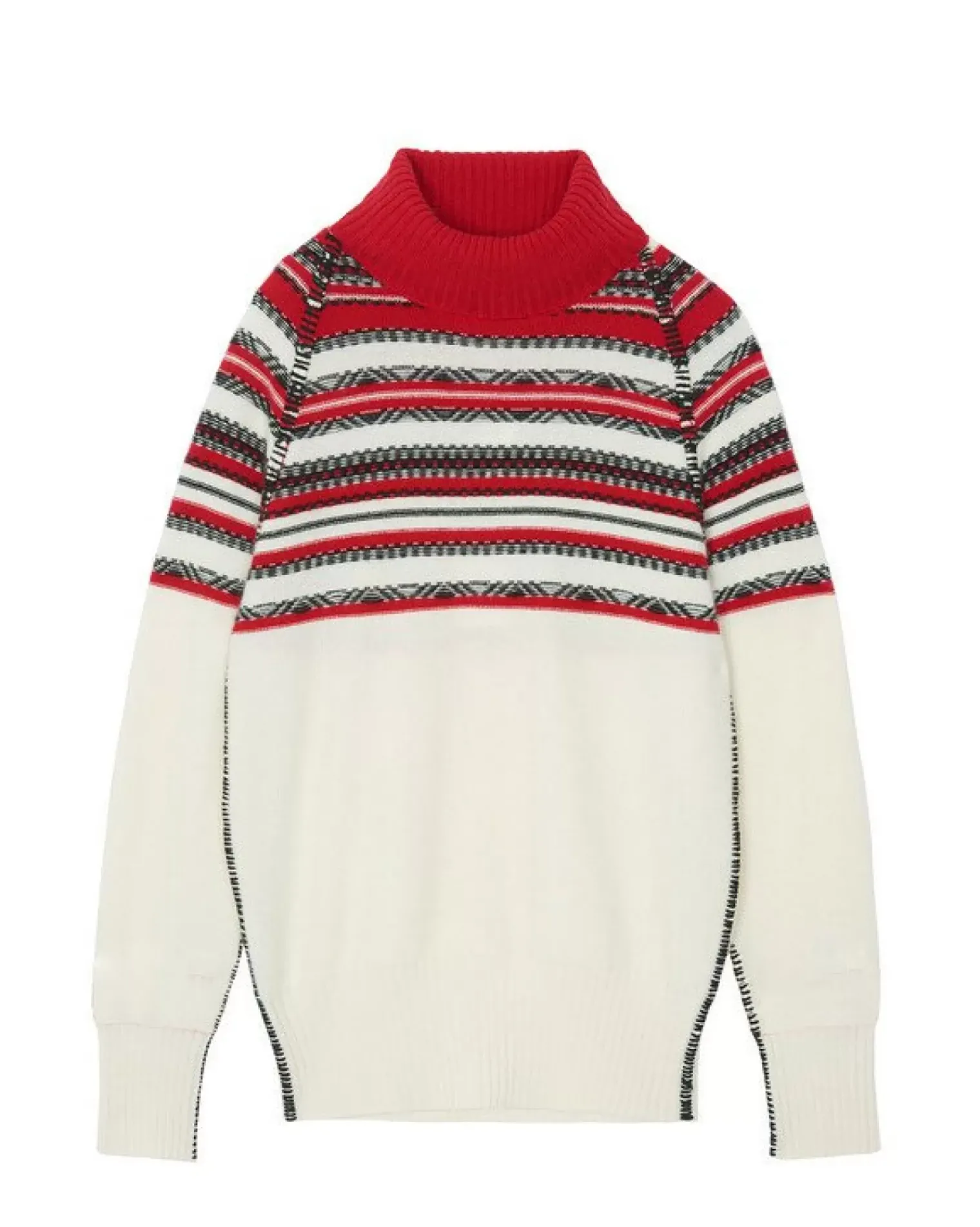 Kujten Sweaters & Sweatshirts>Cashmere Turtleneck Sweater Women Blanc
