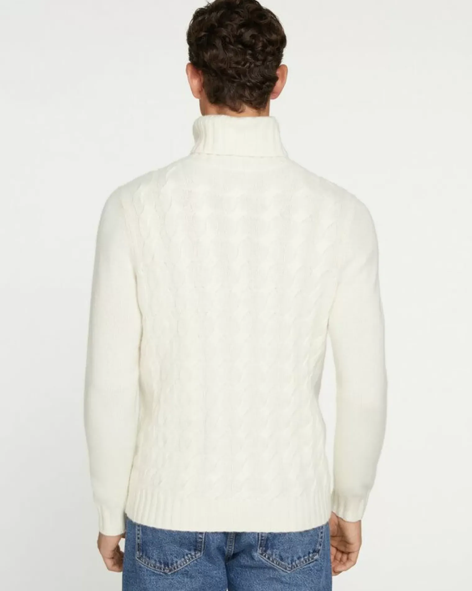 Kujten Sweaters & Sweatshirts>Cashmere Turtleneck Sweater Blanc