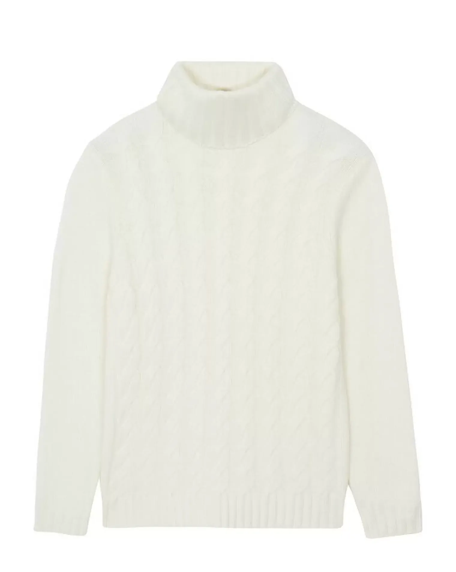 Kujten Sweaters & Sweatshirts>Cashmere Turtleneck Sweater Blanc