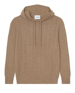 Kujten Hoodies>Cashmere Twisted Hoodie Camelo