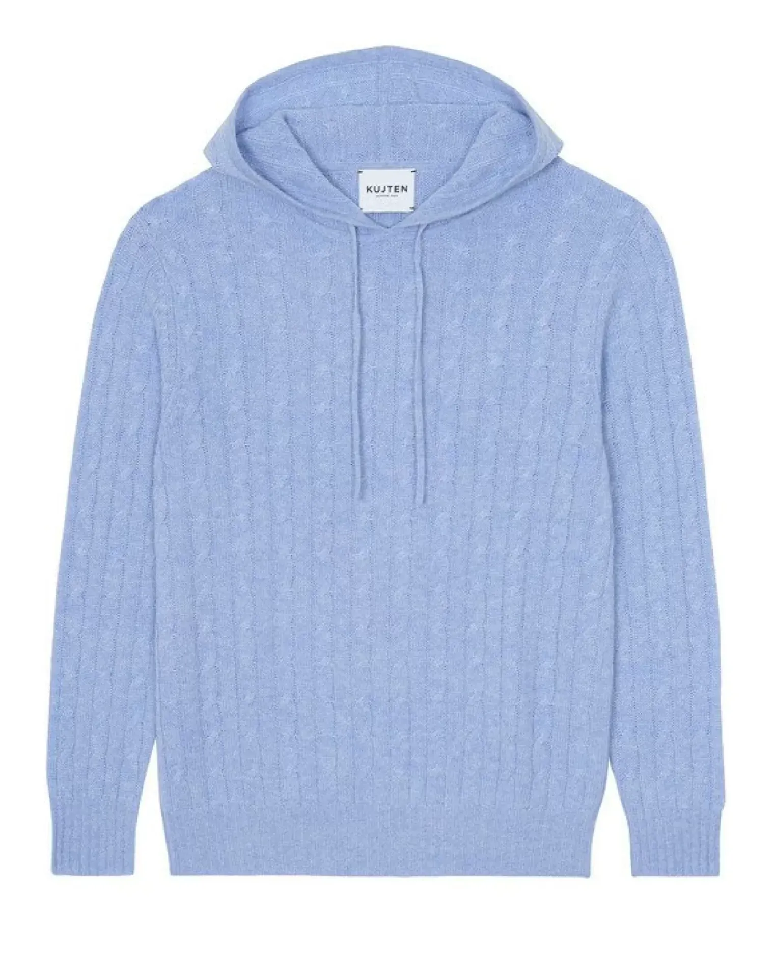 Kujten Hoodies>Cashmere Twisted Hoodie Bleu Jeans