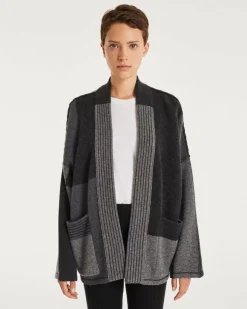 Kujten Jackets & Vests>Cashmere Vest Kimono Noir