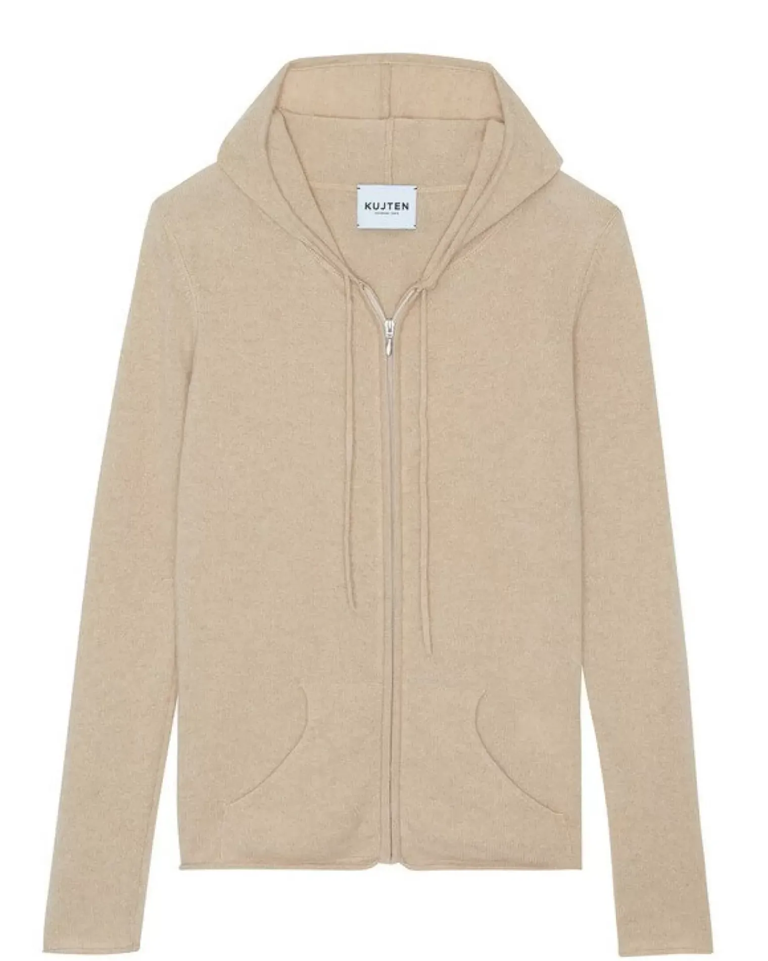 Kujten Jackets & Vests>Cashmere Zipped Hooded Jacket, 2-Threads Organique