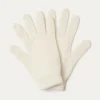Kujten Gloves & Mittens>Colored Plain Cashmere Gloves, 8-Threads Blanc