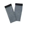 Kujten Gloves & Mittens>Contrast Edge Cashmere Mittens Gris Flanelle