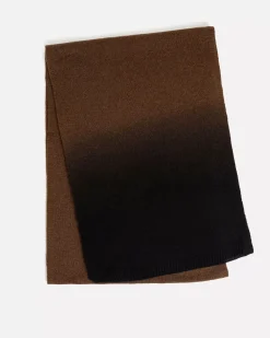 Kujten Scarves & Snoods>Dip Dye Off-Gauge Cashmere Scarf Marron Epice