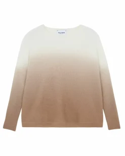 Kujten Sweaters & Sweatshirts>Dip Dye Oversized Cashmere Sweater, 2-Threads Camelo