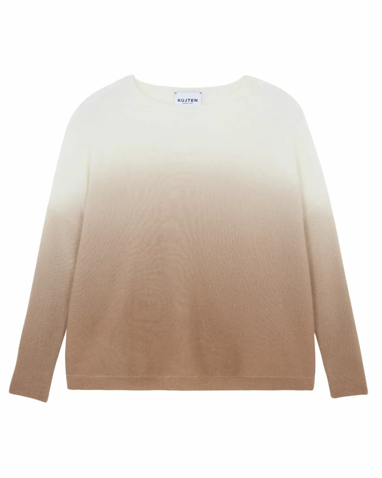 Kujten Sweaters & Sweatshirts>Dip Dye Oversized Cashmere Sweater, 2-Threads Camelo