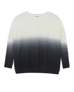 Kujten Sweaters & Sweatshirts>Dip Dye Oversized Cashmere Sweater, 2-Threads Noir