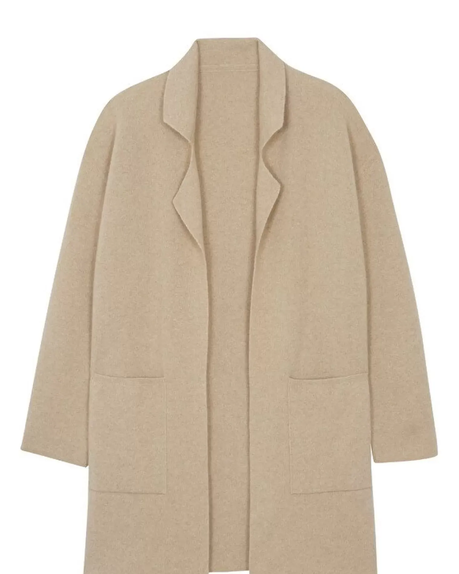 Kujten Coats>Double Sided Long Cashmere Blazer Jacket, 2-Threads Organique