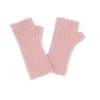 Kujten Gloves & Mittens>Flat Rib Cashmere Mittens, 2-Threads Kaki Vert