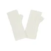 Kujten Gloves & Mittens>Flat Rib Cashmere Mittens, 2-Threads Blanc