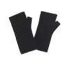 Kujten Gloves & Mittens>Flat Rib Cashmere Mittens, 2-Threads Noir