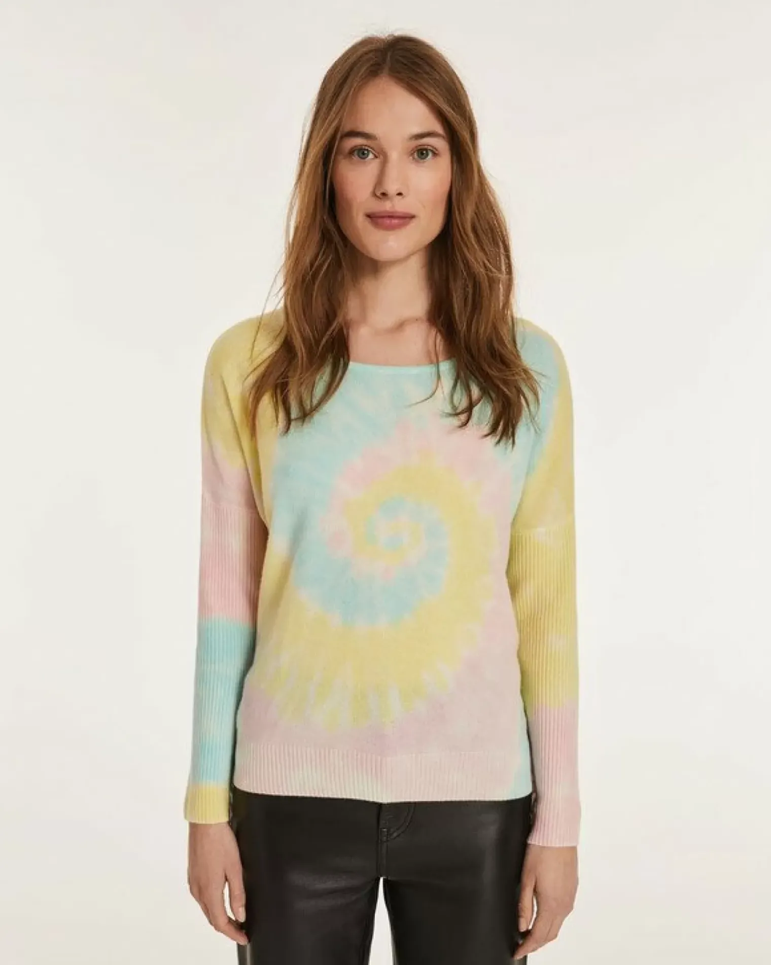 Kujten Sweaters & Sweatshirts>Fringed Boat Neck Cashmere Sweater Candy Pink
