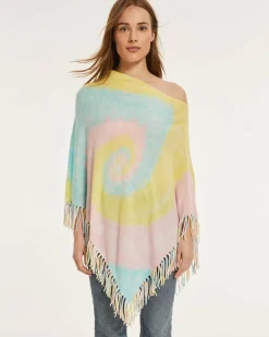 Kujten Capes & Ponchos>Fringed Cashmere Poncho Candy Pink