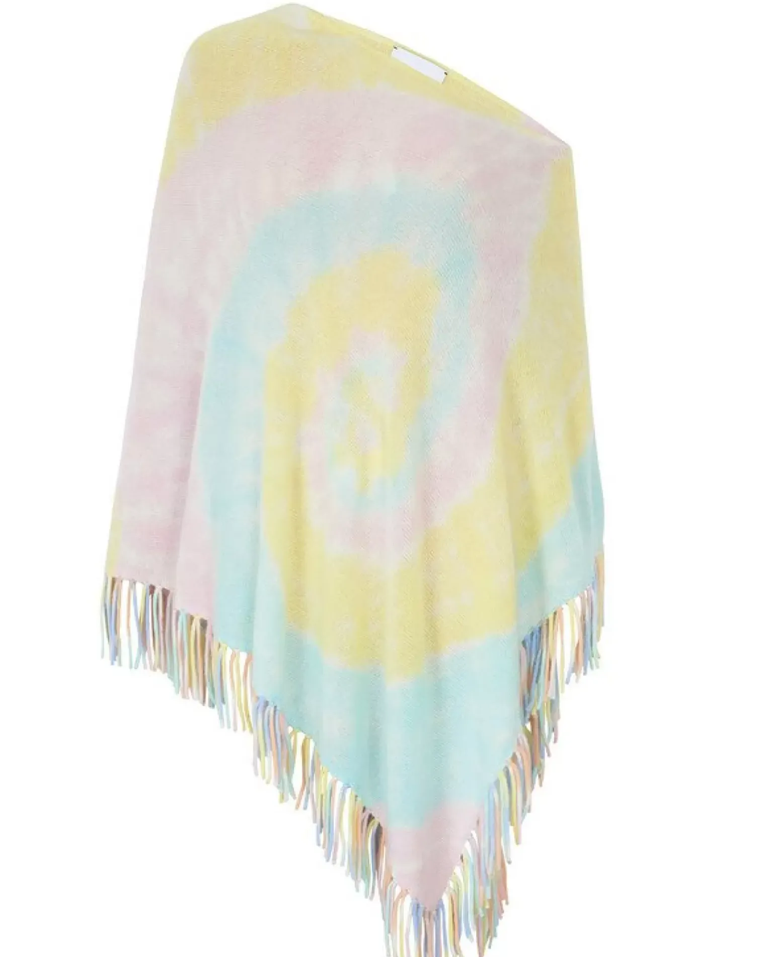 Kujten Capes & Ponchos>Fringed Cashmere Poncho Candy Pink