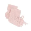 Kujten Baby>Garter Stitched Baby Cashmere Booties Rose Pale
