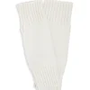 Kujten Gloves & Mittens>Garter Stitched Cashmere Mittens Blanc