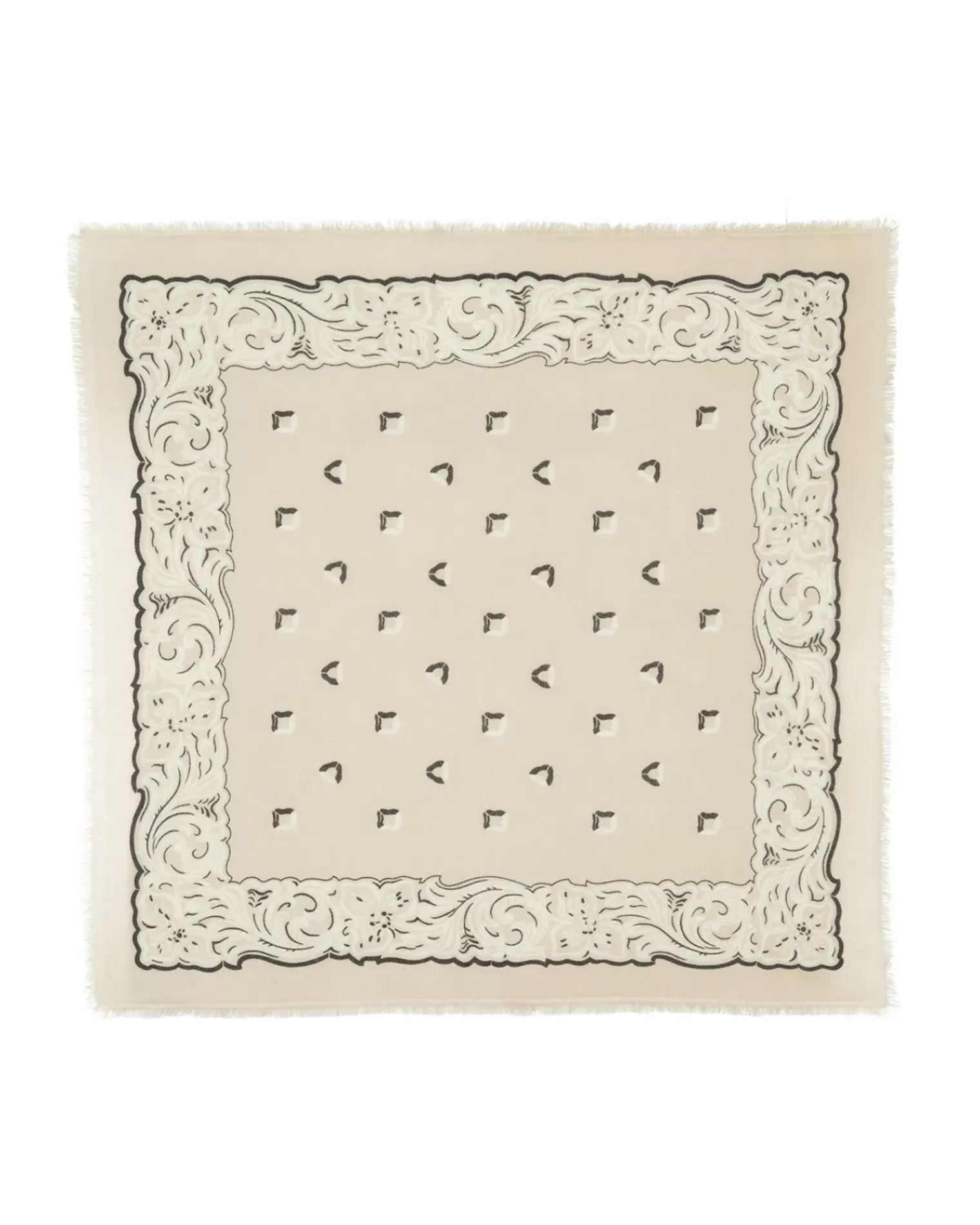 Kujten Scarves & Snoods>Hawaien Pattern Cashmere Bandana, 2-Threads Organique