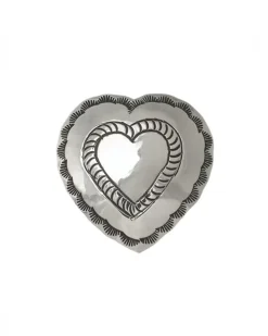 Kujten Jewelry>Heart Brooch In 925/1000 Sterling Silver Argent